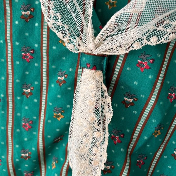 Rare Levi's Levi Strauss & Co Western Button Down Top Lace Size 10 Vintage - Picture 7 of 13